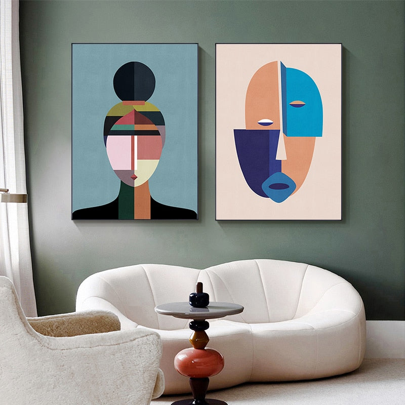 Arthia Designs - Contemporary Abstract Faces Canvas Art - Review