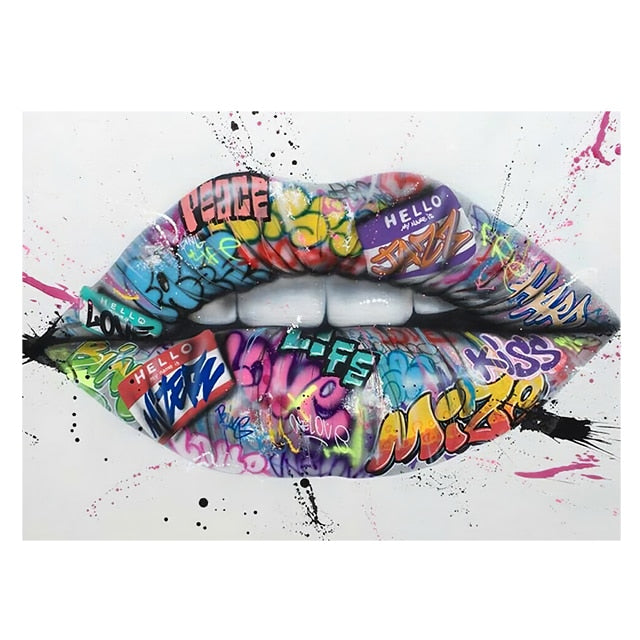 Arthia Designs - Sexy Lips Street Graffiti Canvas Art - Review