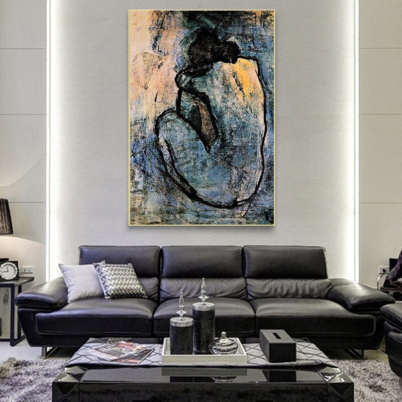 Arthia Designs - Impressionist Blue Nude Woman Canvas Art - Review