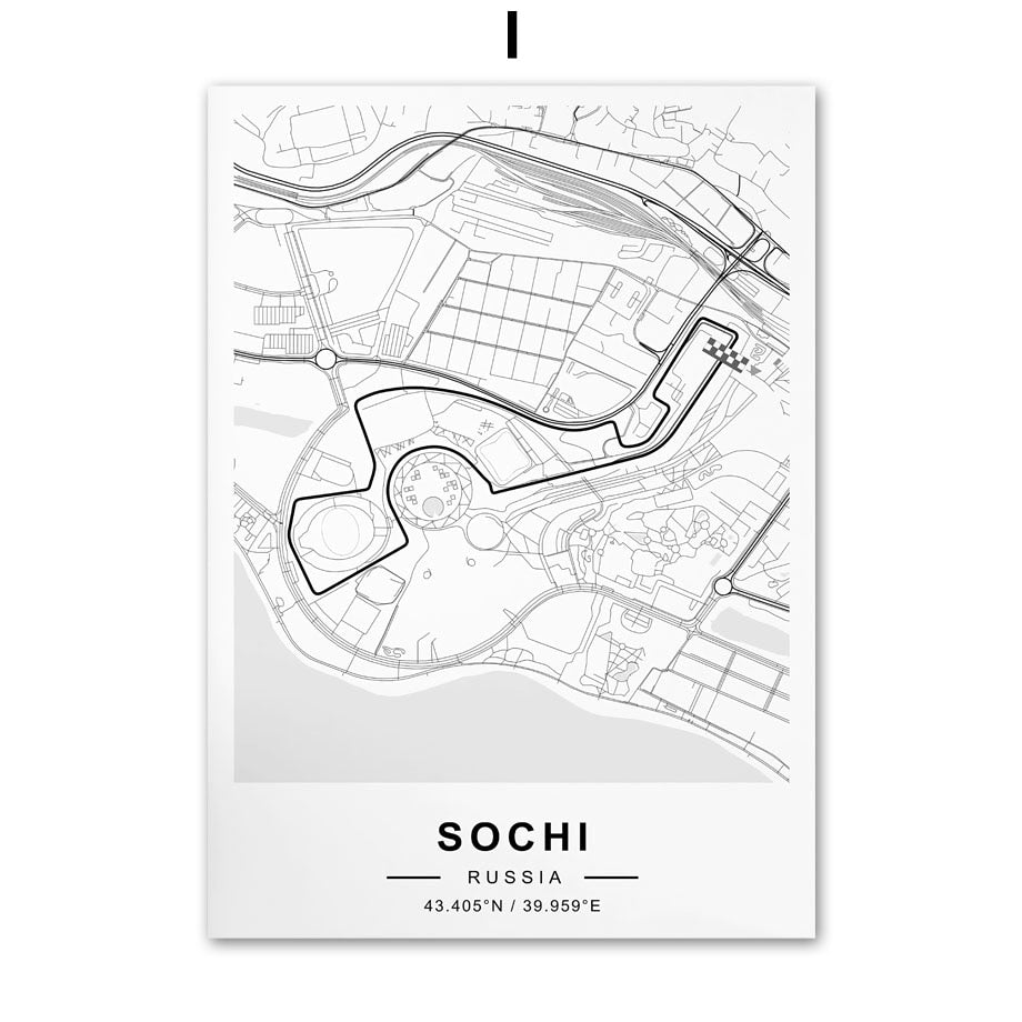 Arthia Designs - Formula One Circuit Map Canvas Art - Review