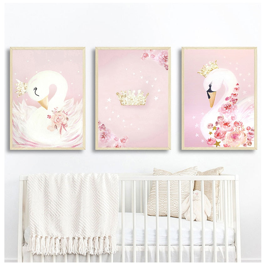 Arthia Designs - Pink Swan Princess Kids Canvas Art - Review