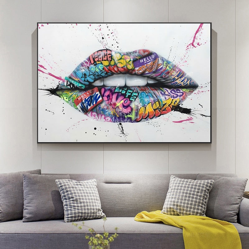 Arthia Designs - Sexy Lips Street Graffiti Canvas Art - Review