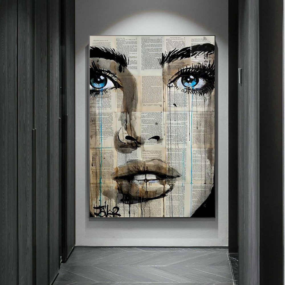 Arthia Designs - Modern Abstract Woman Face Graffiti Canvas Art - Review