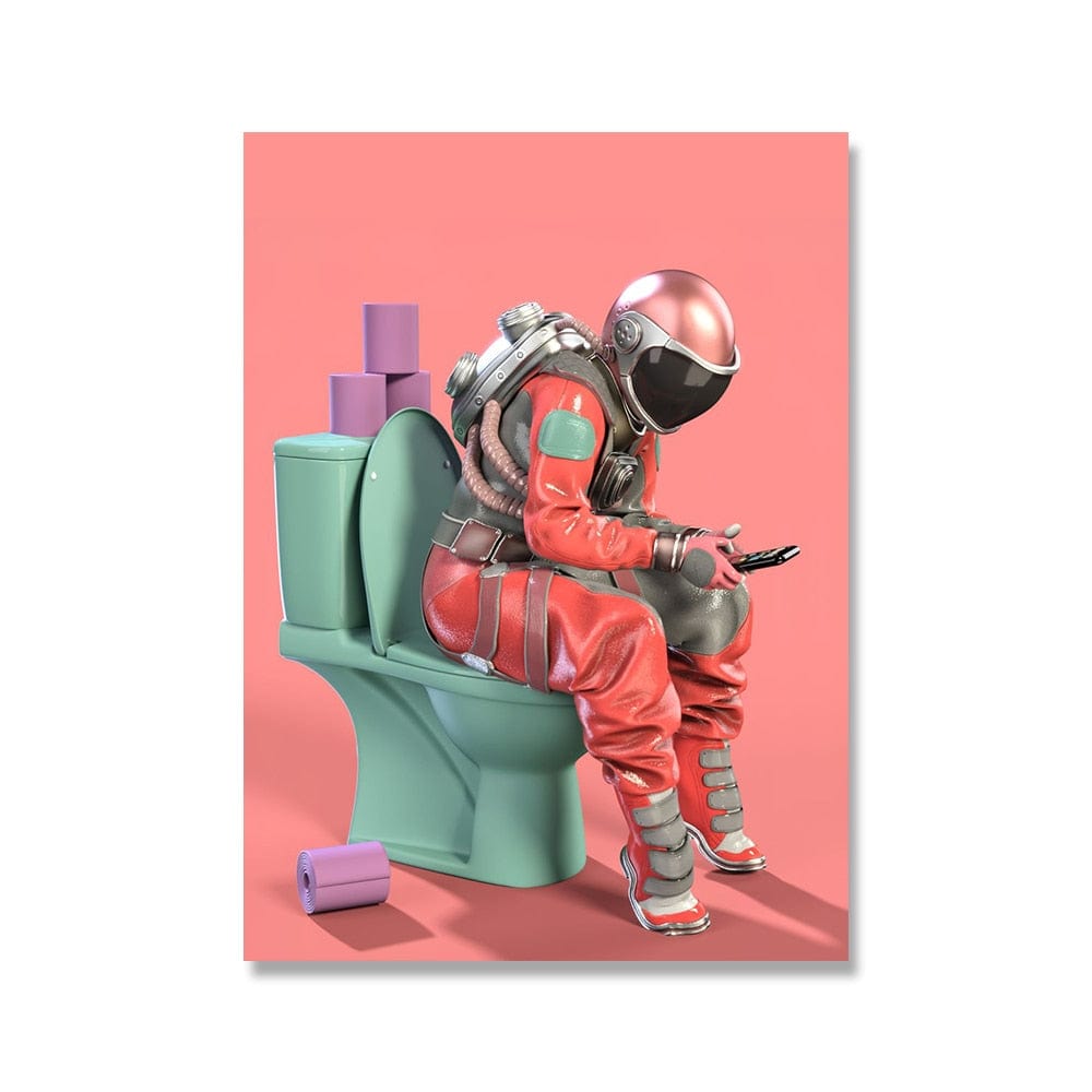 Arthia Designs - Funny Sitting Astronaut Canvas Art - Review