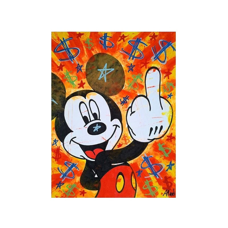 Arthia Designs - Graffiti Cartoon Mickey Mouse Canvas Art - Review