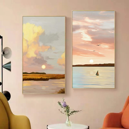 Arthia Designs - Sunset Seascape Abstract Canvas Art - Review