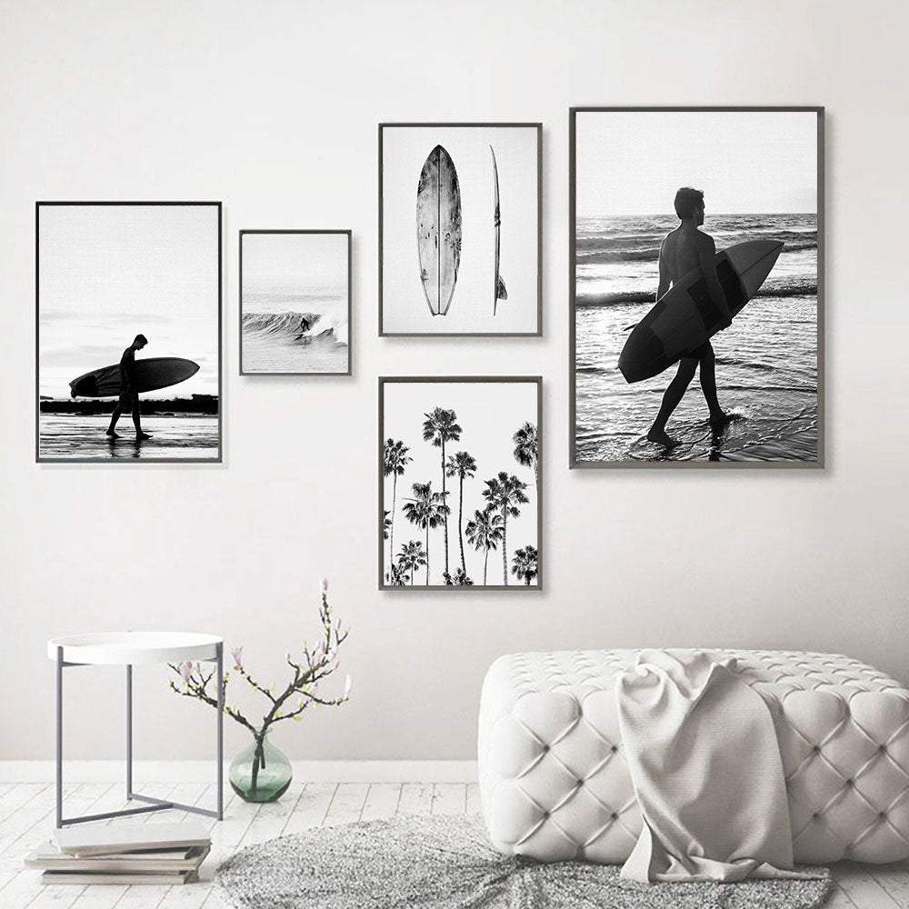 Arthia Designs - Black and White Beach View Canvas Art - Review