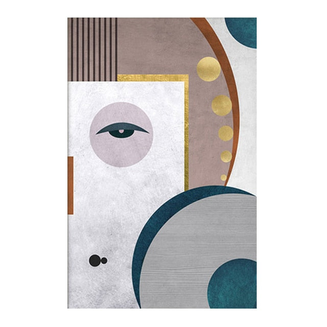 Arthia Designs - Abstract Geometric Face Figure Canvas Art - Review