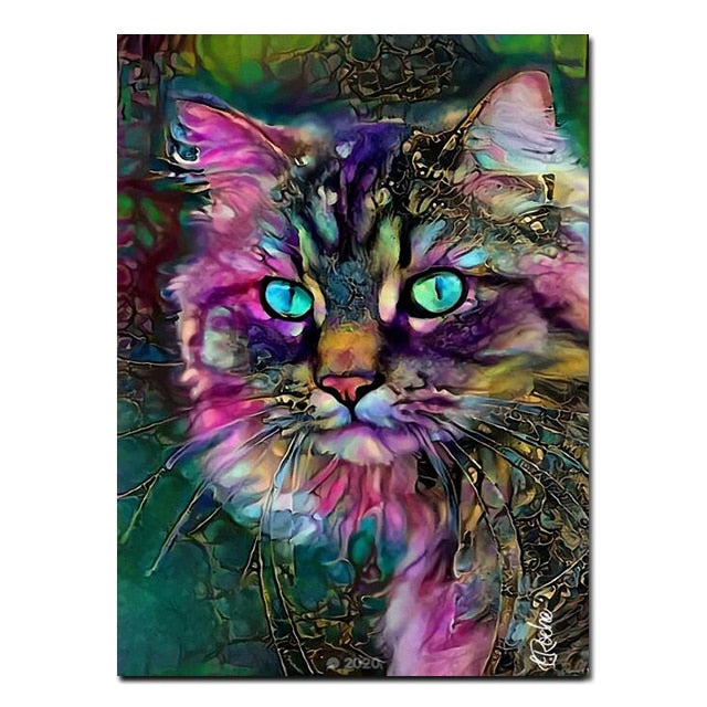 Arthia Designs - Colorful Cute Cat Canvas Art - Review