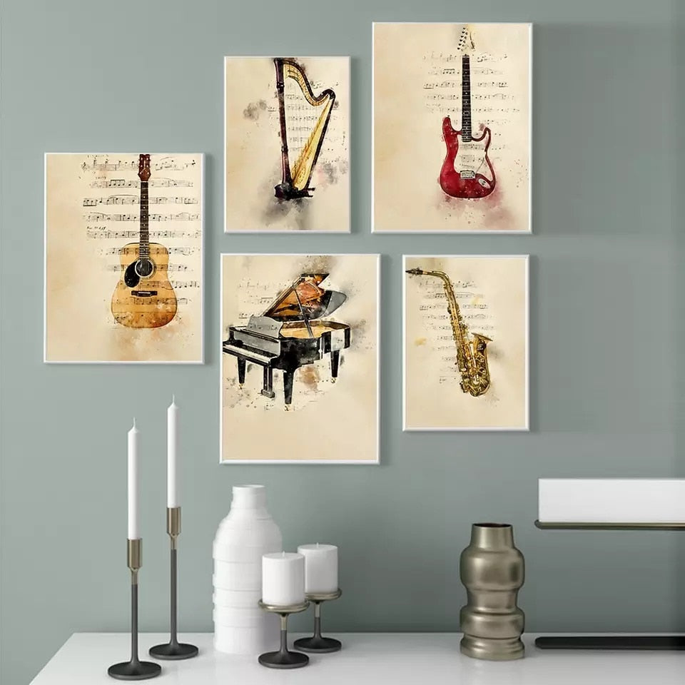 Arthia Designs - Vintage Music Instrument Canvas Art - Review