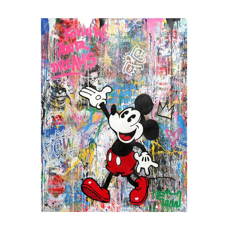 Arthia Designs - Graffiti Cartoon Mickey Mouse Canvas Art - Review