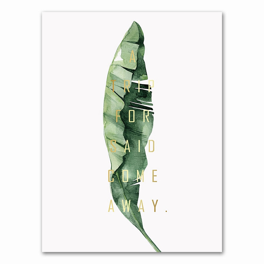 Arthia Designs - Nordic Tropical Green Leaves Canvas Art - Review