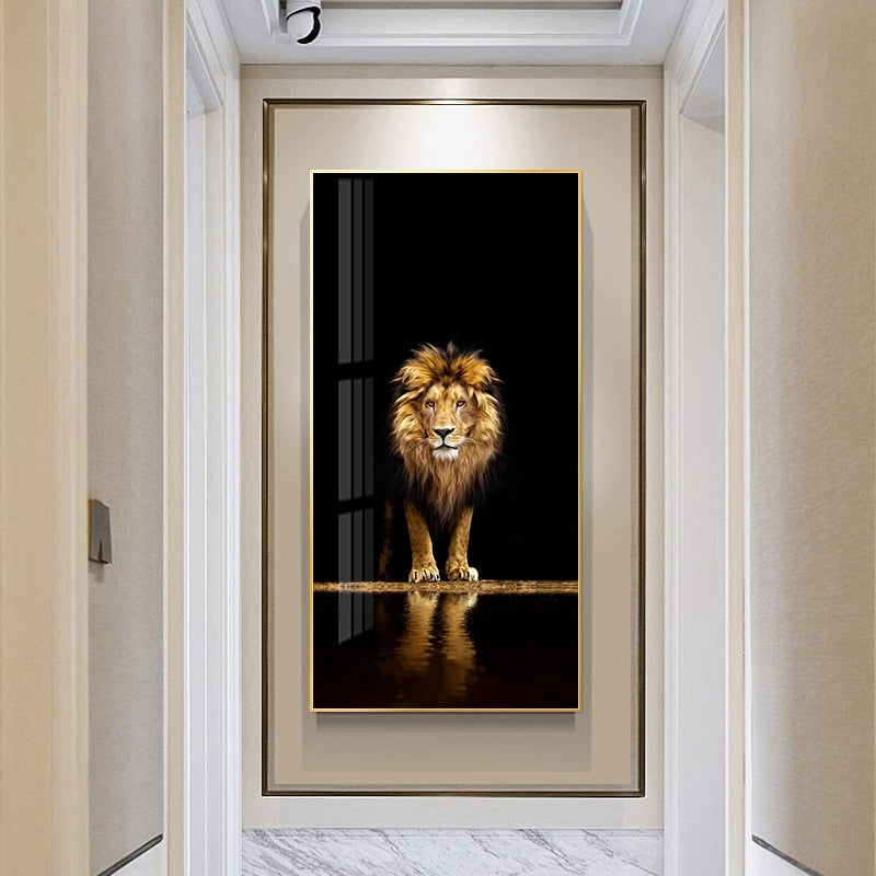 Arthia Designs - Golden Black Lion Canvas Art - Review