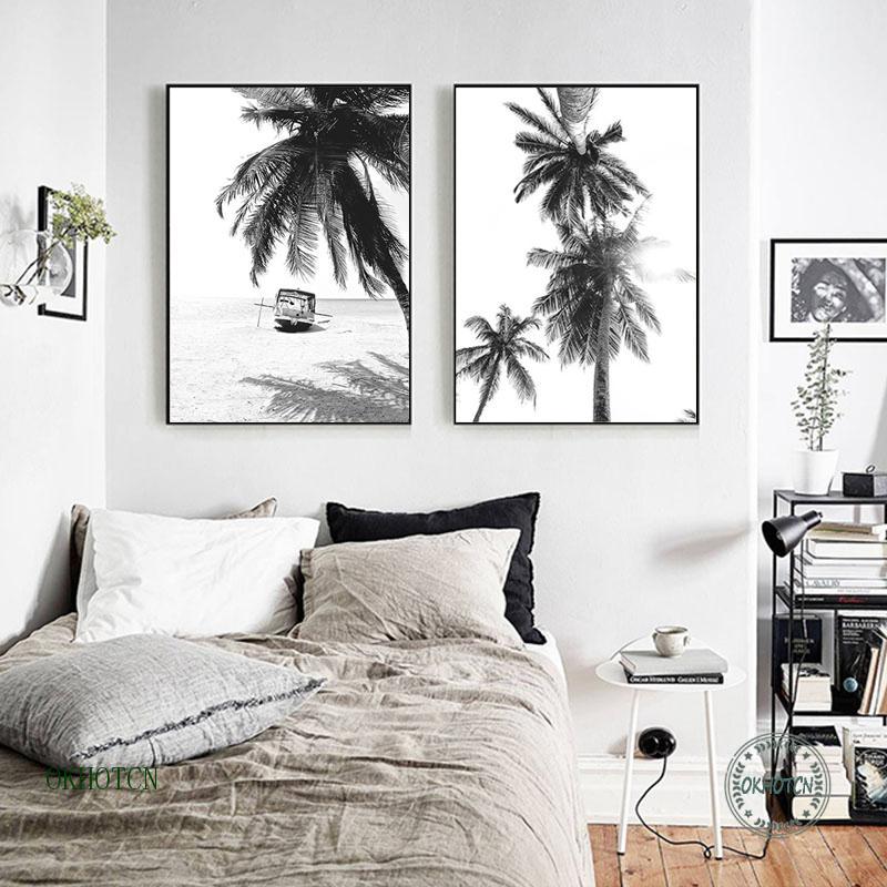 Arthia Designs - Black White Tropical Beach Canvas Art - Review