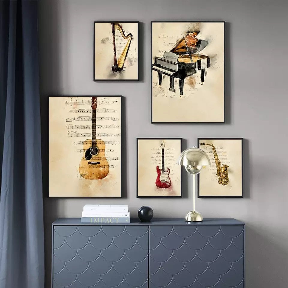 Arthia Designs - Vintage Music Instrument Canvas Art - Review