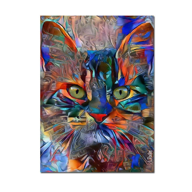 Arthia Designs - Colorful Cute Cat Canvas Art - Review