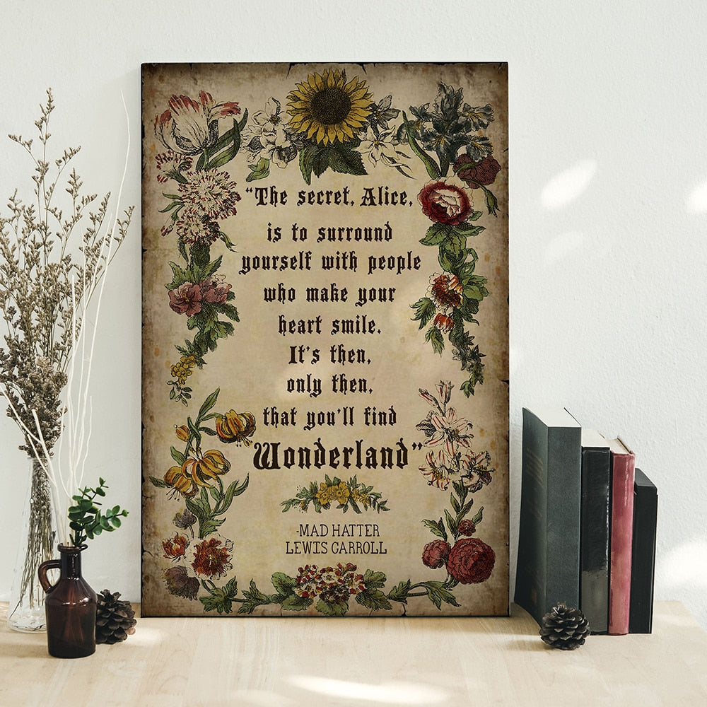 Arthia Designs - Alice In Wonderland Quote Canvas Art - Review