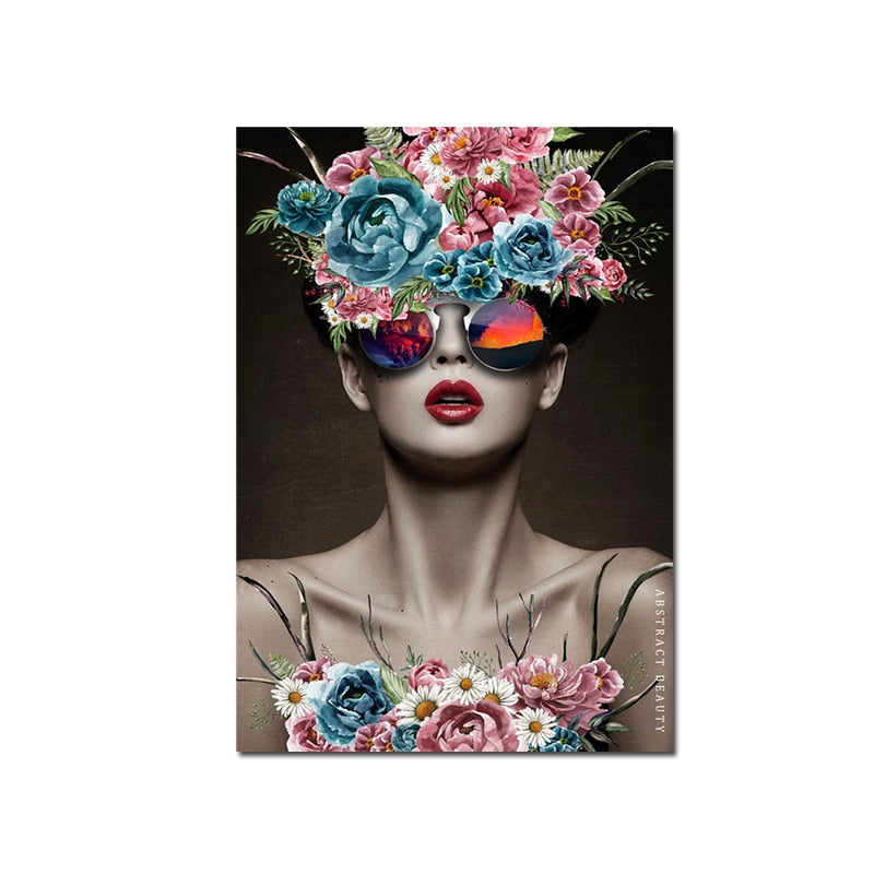 Arthia Designs - Modern Flower On Girl Head Canvas Art - Review