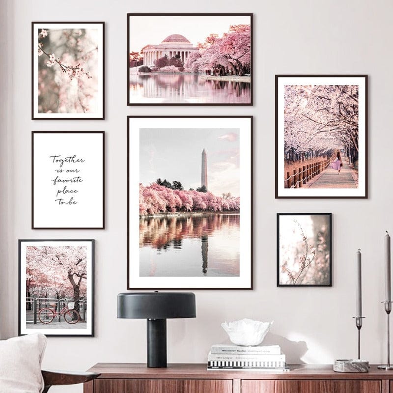 Arthia Designs - Blossom Pink Sakura Town Canvas Art - Review