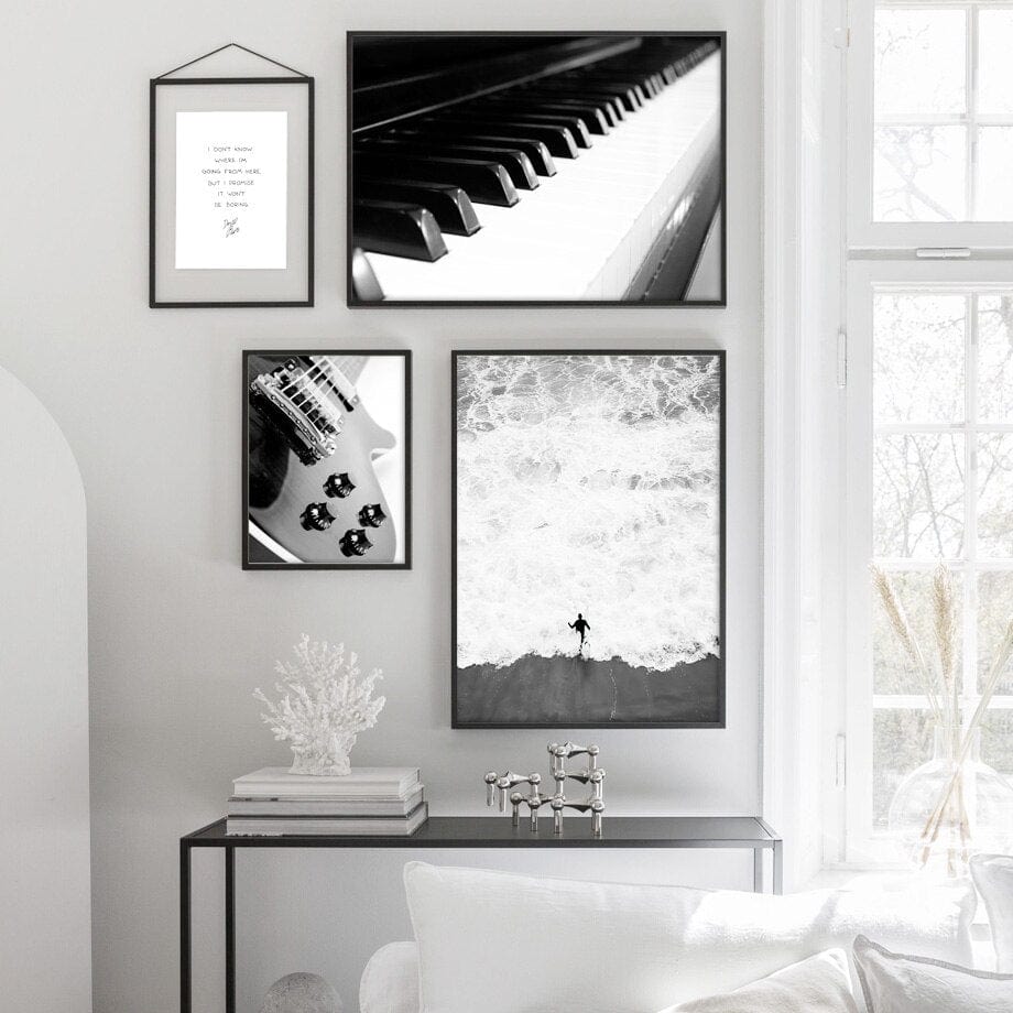 Arthia Designs - Black & White Piano Guitar Canvas Art - Review