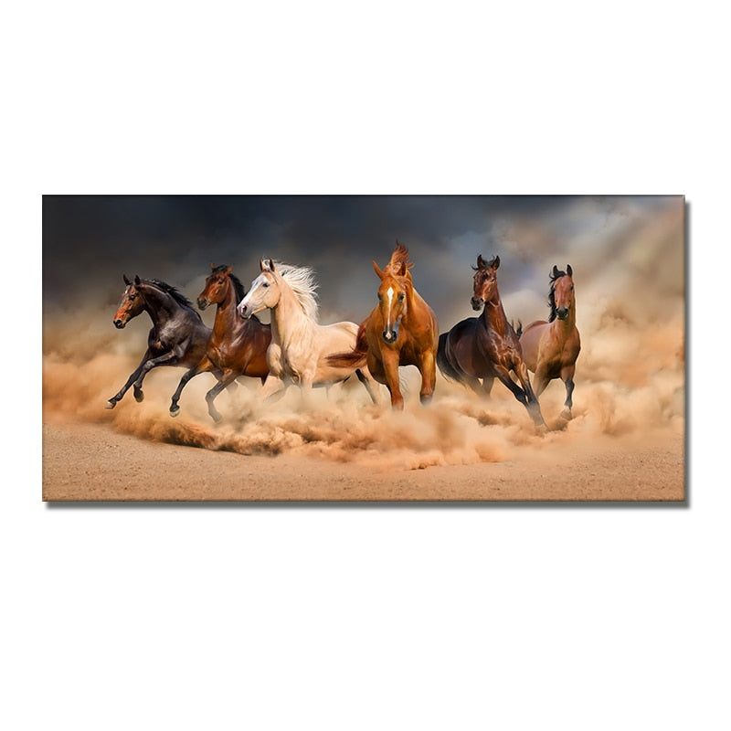 Arthia Designs - Seven Running White Horse Canvas Art - Review