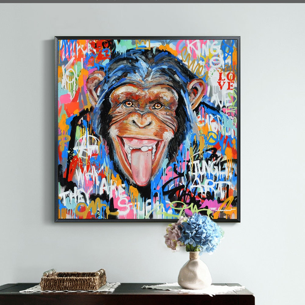 Arthia Designs - Laughing Monkey Graffiti Canvas Art - Review