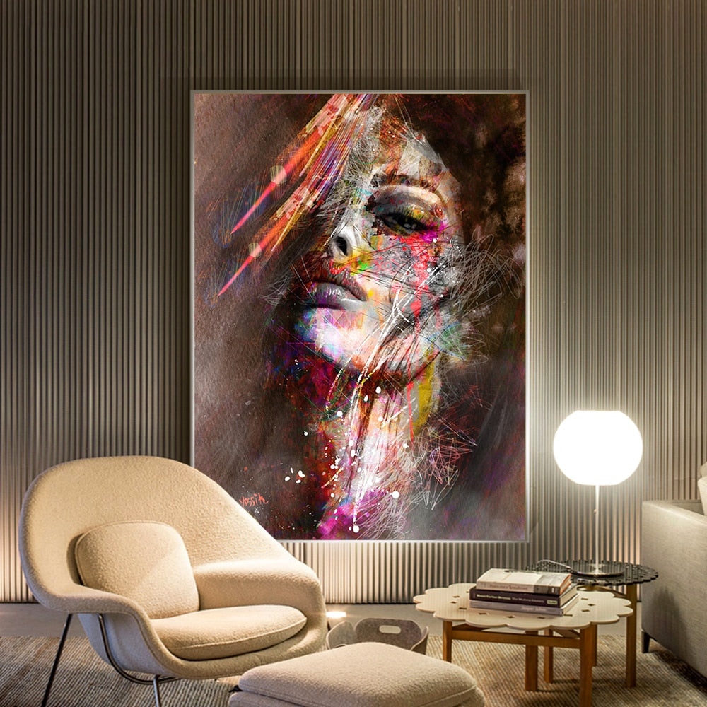 Arthia Designs - Colorful Graffiti Woman Canvas Art - Review