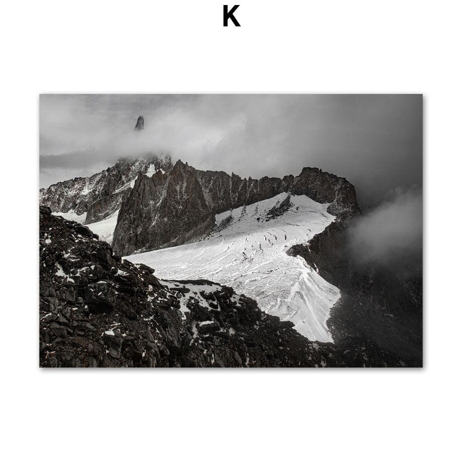 Arthia Designs - Cloudy Snow Mountain Peak Canvas Art - Review