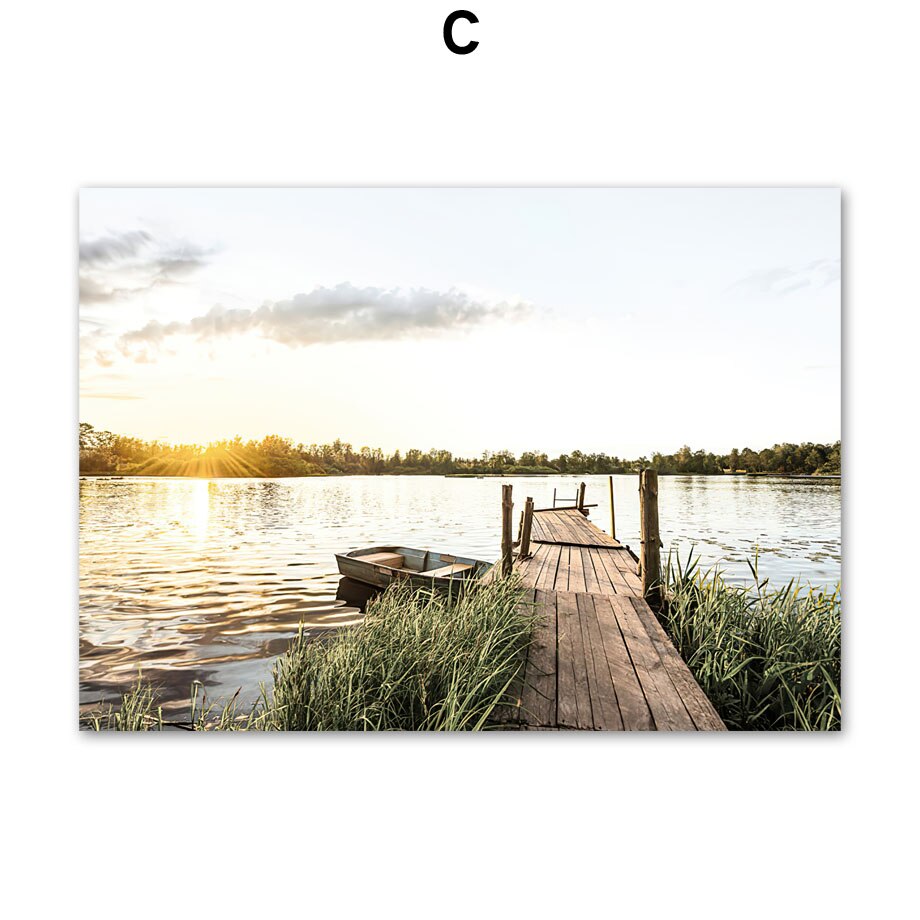 Arthia Designs - Lake Bridge Grassland Canvas Art - Review