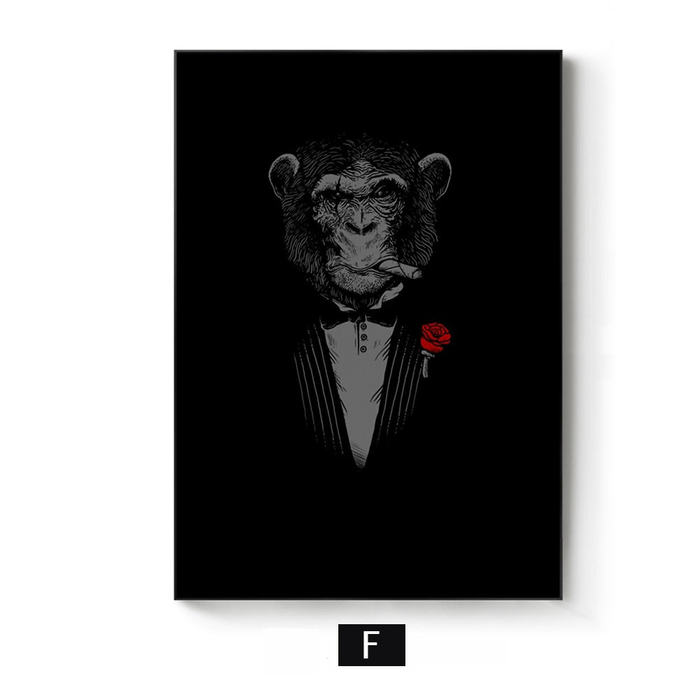 Arthia Designs - Smoking Lion Monkey Tiger Canvas Art - Review