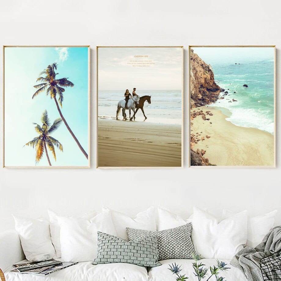 Arthia Designs - Beach Surfing Horse Riding Canvas Art - Review