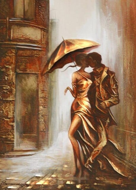 Arthia Designs - Romantic Couple in Love City Canvas Art - Review