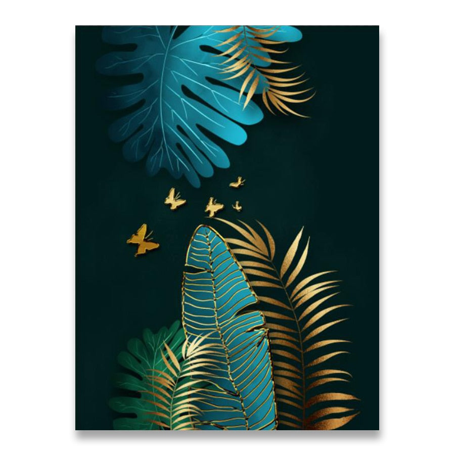 Arthia Designs - Golden Green Leaves Canvas Art - Review