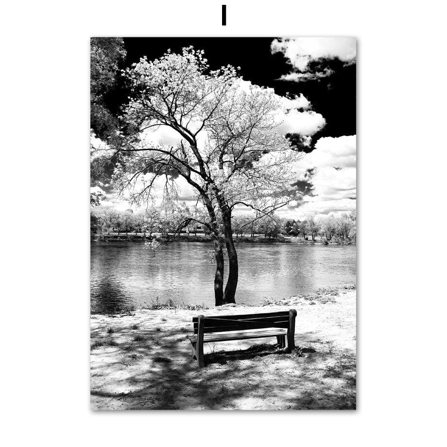 Arthia Designs - Black and White Forest Sea Canvas Art - Review