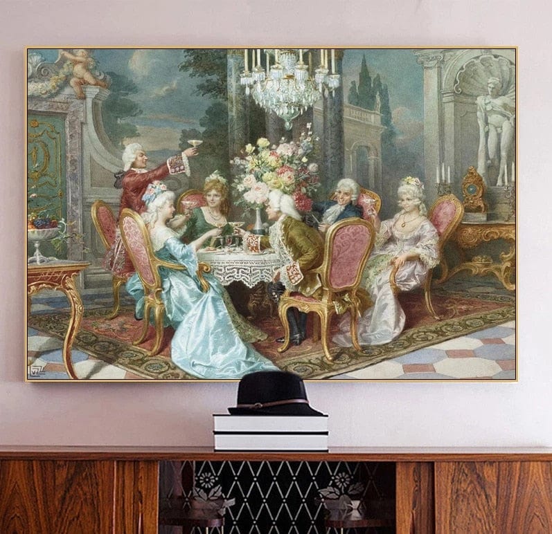 Arthia Designs - Classical Aristocrat Drinking Party Canvas Art - Review