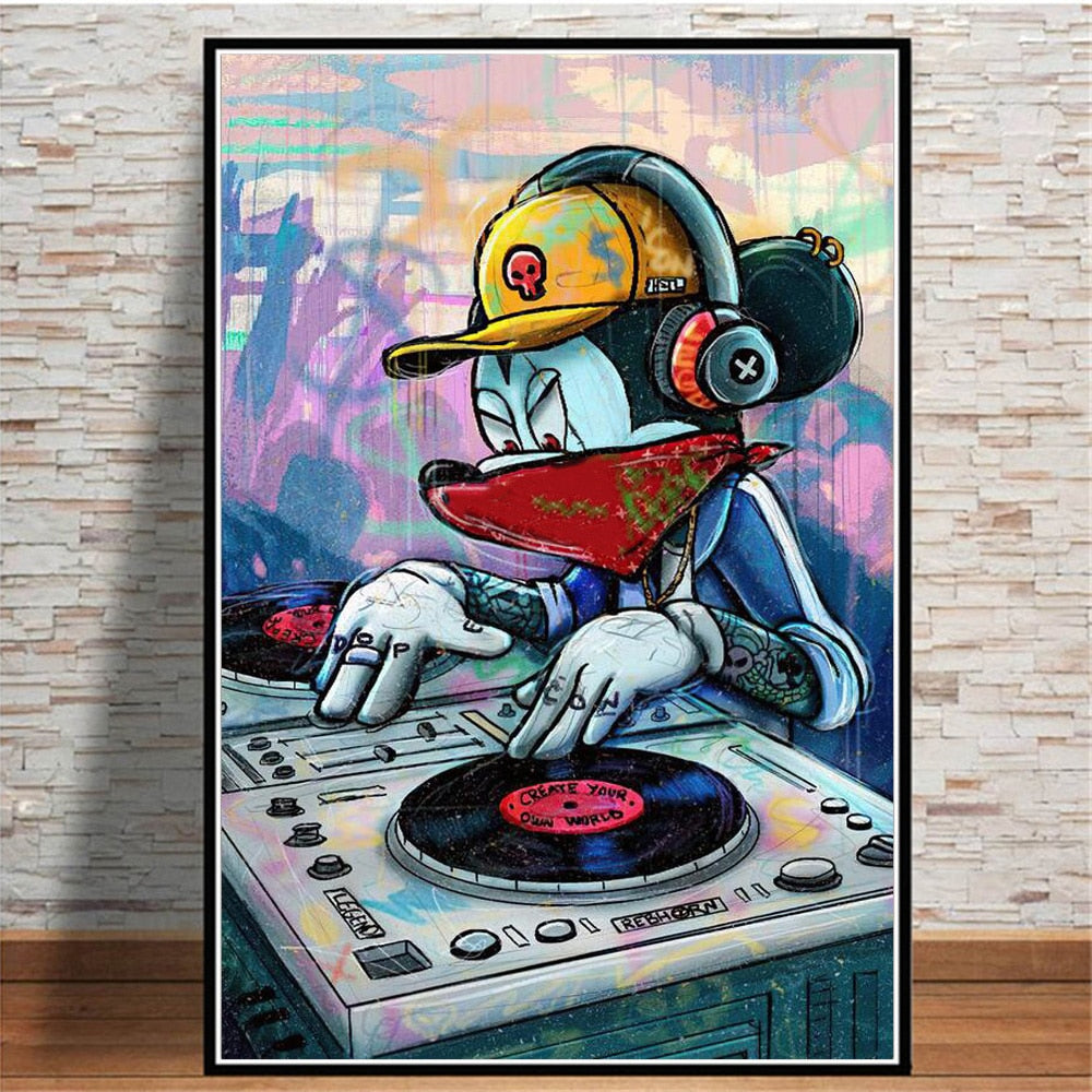 Arthia Designs - DJ Mickey Mouse Graffiti Canvas Art - Review