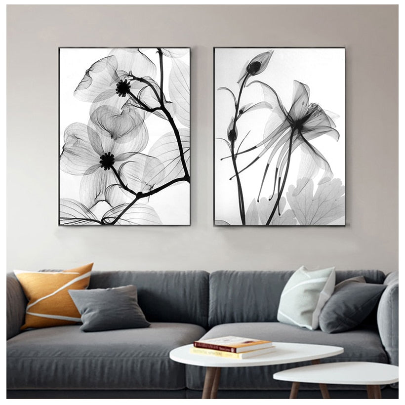 Arthia Designs - Black & White Abstract Flower Canvas Art - Review