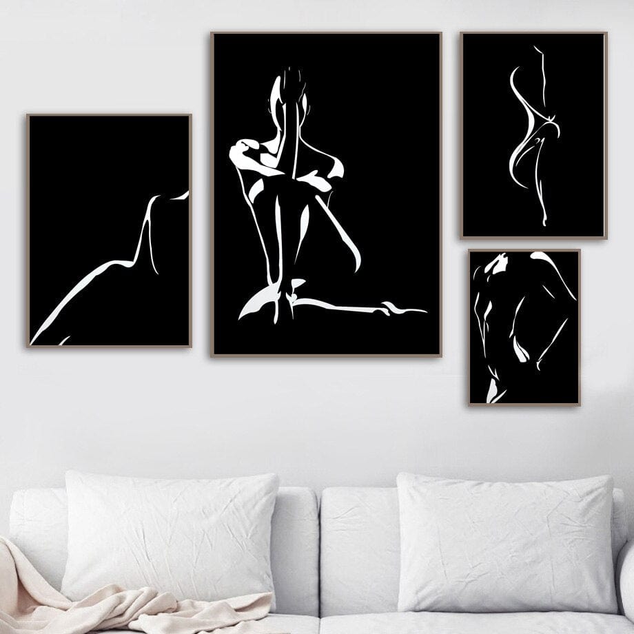 Arthia Designs - Sexy Nude Lady Silhouette Canvas Art - Review