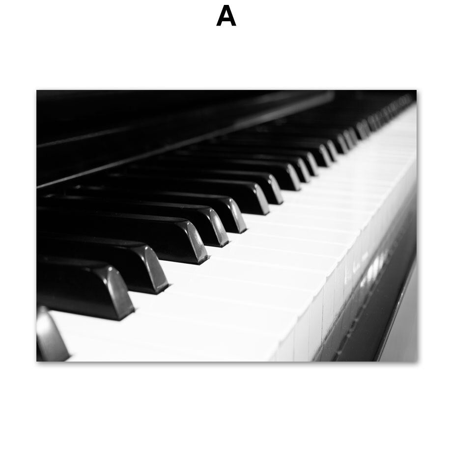 Arthia Designs - Black & White Piano Guitar Canvas Art - Review