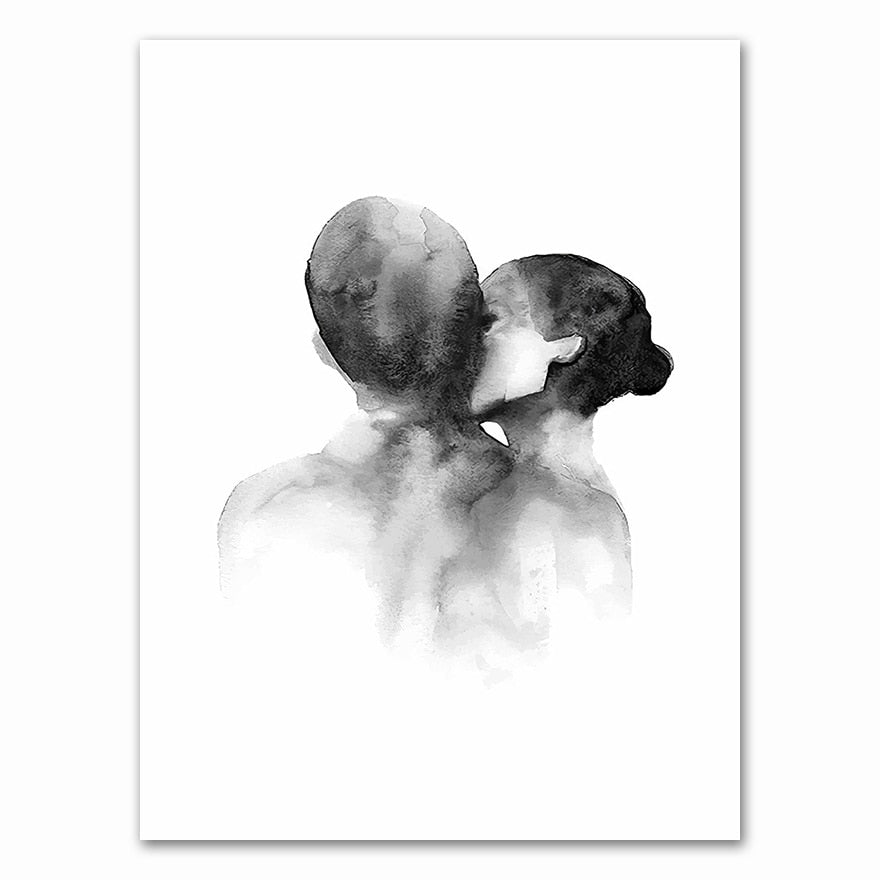 Arthia Designs - Black and White Shoulder Hand Kiss Canvas Art - Review