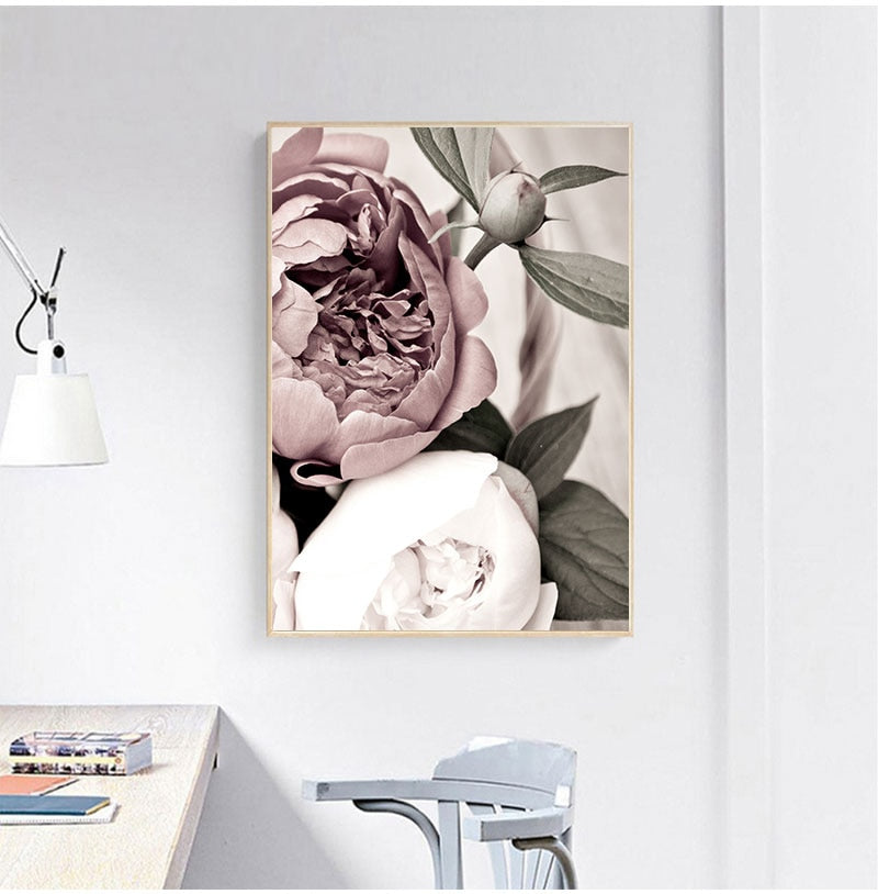 Arthia Designs - Nordic Pink White Flower Canvas Art - Review