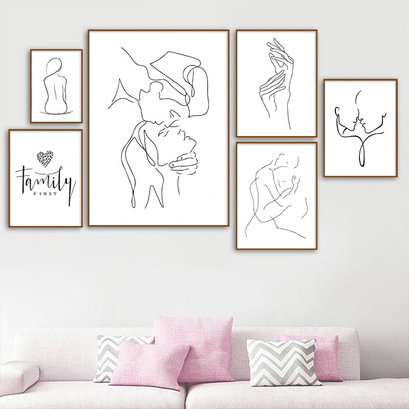 Arthia Designs - Abstract Figures Line Sexy Woman Canvas Art - Review