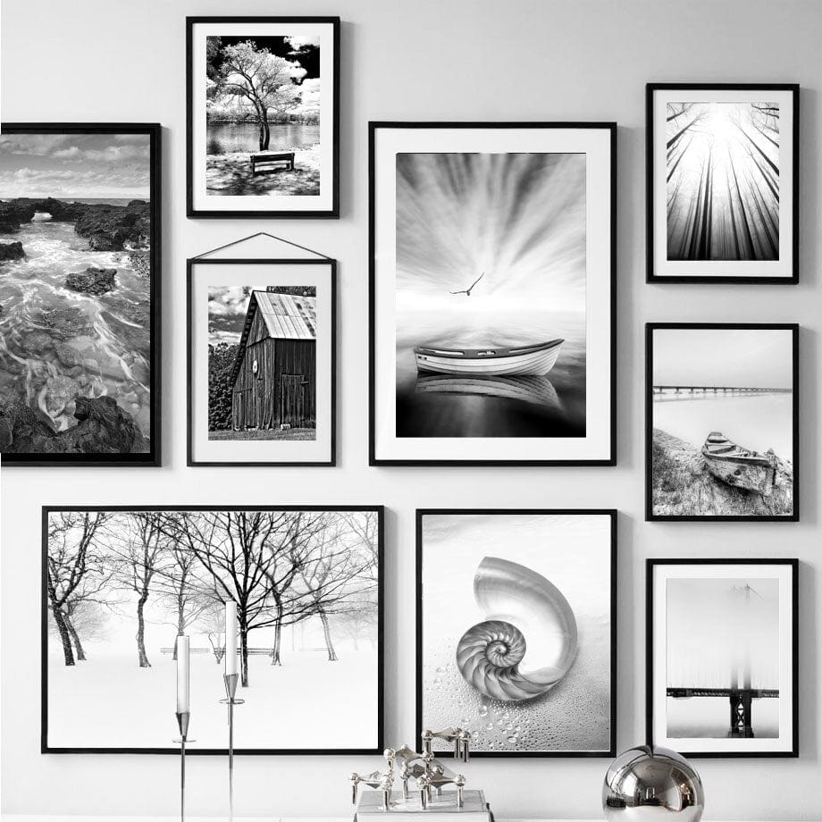 Arthia Designs - Black and White Forest Sea Canvas Art - Review