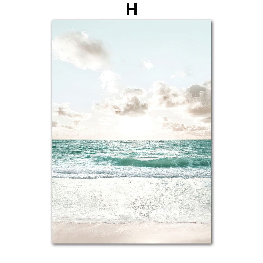 Arthia Designs - Santorini Calming Beach Wave Canvas Art - Review