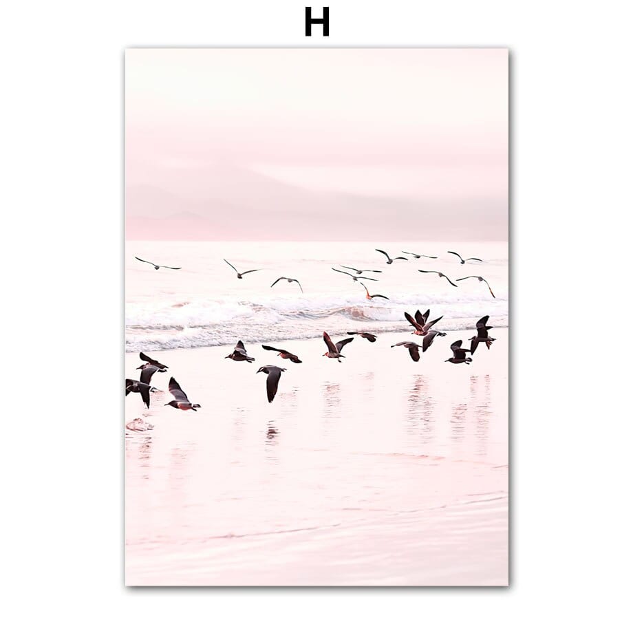 Arthia Designs - Pink Beach Flamingo Island Canvas Art - Review