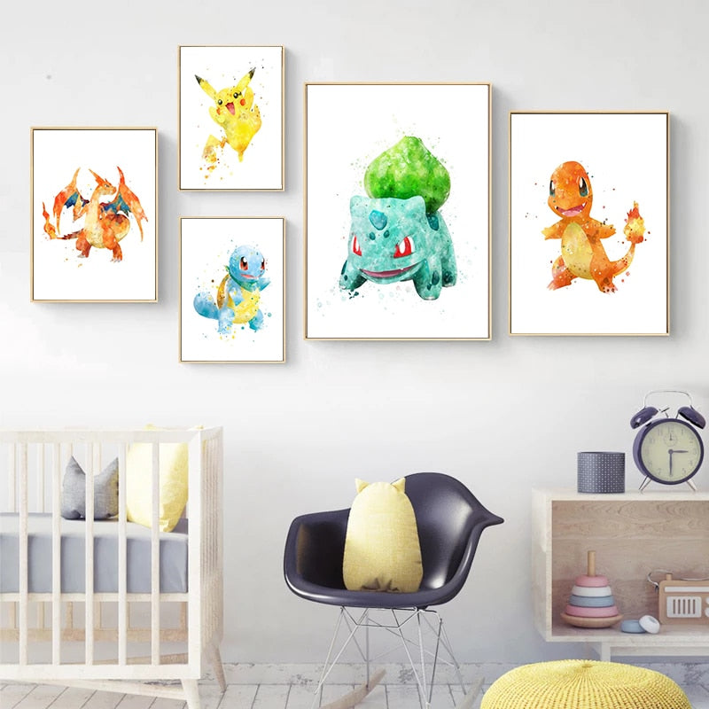 Arthia Designs - Funny Pokemon Watercolor Canvas Art - Review