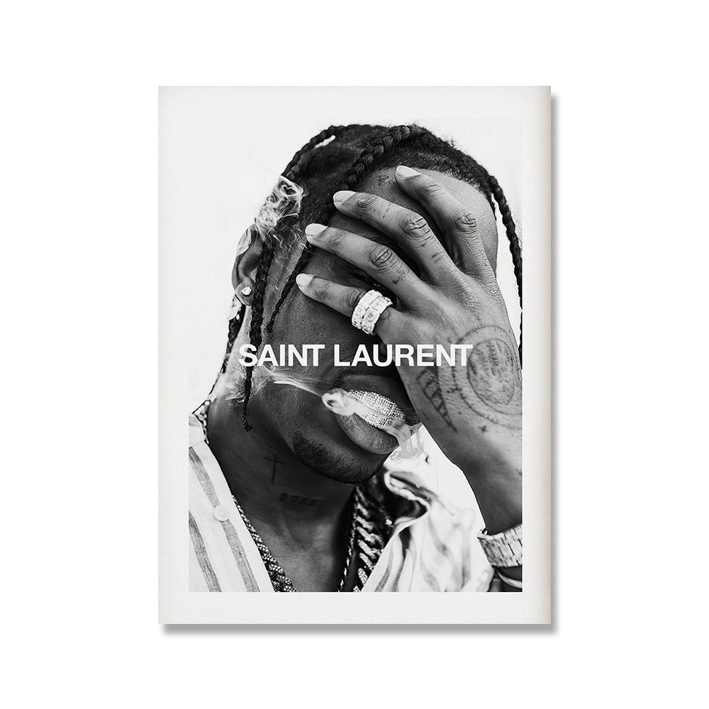 Arthia Designs - Black White Travis Scott Fashion Canvas Art - Review