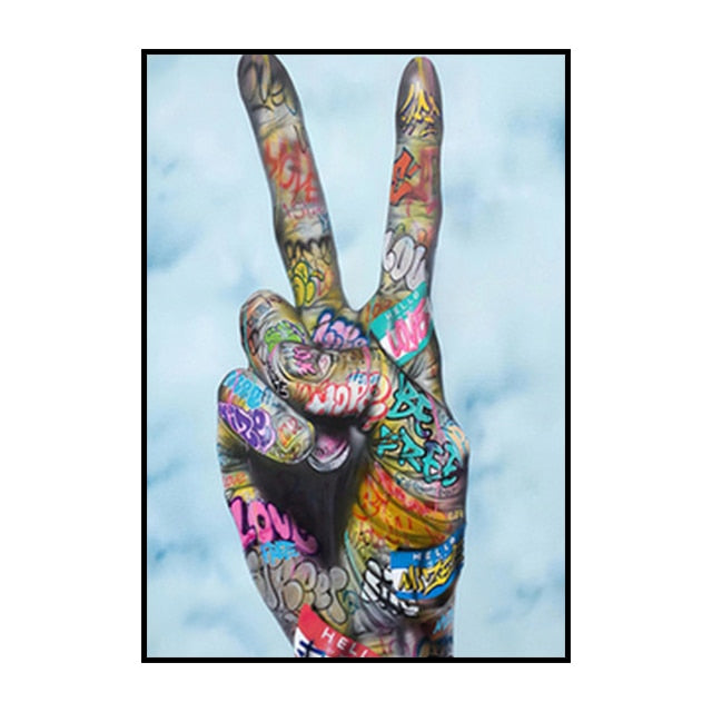 Arthia Designs - Abstract Hand Graffiti Walls Canvas Art - Review