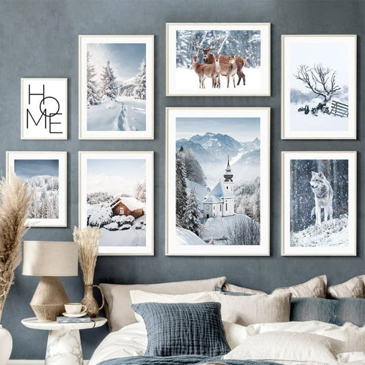 Arthia Designs - Cabin In The Snow Forest Canvas Art - Review