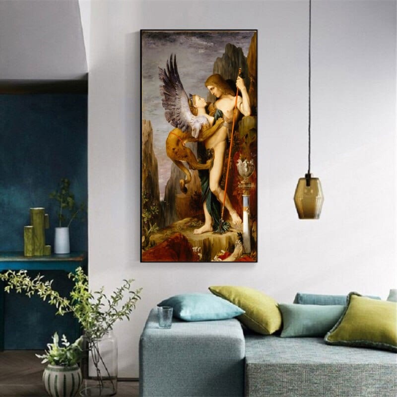 Arthia Designs - Symbolism Oedipus and the Sphinx Canvas Art - Review